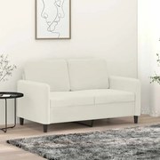 vidaXL Sofá de 2 lugares veludo 120 cm cor creme