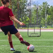 Rede de Rebote Dobrável com Ângulo Ajustável de 5 Níveis para Treinamento de Futebol Tenis Beisebol Desportes 84x78x65-78cm Preto