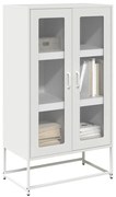 vidaXL Aparador alto 68x39x123 cm aço branco