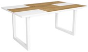 Mesa de sala de jantar | 8 pessoas | 170 | Robusto e estável graças à sua estrutura e pernas sólidas | Ideal para reuniões familiares | Oak e branco |