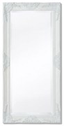 vidaXL Espelho de parede, estilo barroco, 100x50 cm, branco