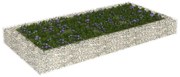 vidaXL Canteiro elevado/cesto gabião 200x100x20 cm aço galvanizado