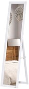 HOMCOM Espelho de pé de Corpo Inteiro Retangular Espelho de Parede com 2 Formas de Uso para Dormitórios Sala de Estar Corredor 37x48x152cm Branco