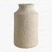 Vaso Decorativo Feito À Mão Em Papel Maché Weronik Branco - Sklum