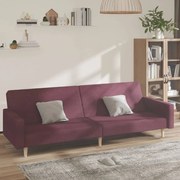vidaXL Sofá-cama de 2 lugares tecido roxo