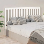 vidaXL Cabeceira de cama 186x6x101 cm pinho maciço branco