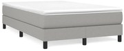 vidaXL Cama boxspring com colchão 120x190 cm tecido cinzento-claro
