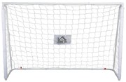 HOMCOM Baliza de Futebol com Suporte de Metal e Rede para Treino e Diversão de Futebol no Jardim Ar Livre 186x62x123 cm Branco