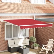 Toldo Retrátil Manual Vermelho 300x250 cm