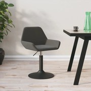 vidaXL Cadeira de jantar giratória veludo cinzento-escuro
