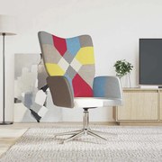 vidaXL Cadeira de descanso tecido de retalhos