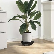 vidaXL Carrinhos de plantas c/ rodas 2 pcs diâmetro 30 cm 170 kg preto