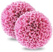 Conjunto de 2 árvores de bambu artificiais de 100 cm com vaso de plástico e galhos ajustáveis