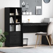 vidaXL Mesa com Armazenamento 2 pcs Carvalho preto 100 x 40 x 76 cm