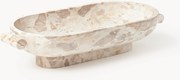 Taça decorativa em mármore Fossil, L 46 cm