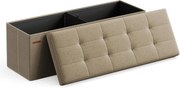 Banco de armazenamento dobrável com assento acolchoado | SONGMICS | 110 x 38 x 38 cm | LSF077R01V2.
