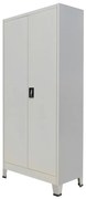 vidaXL Armário de escritório com 2 portas aço 90x40x180 cm cinzento