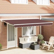 Toldo Retrátil Manual Castanho 400x200 cm