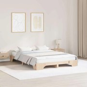 vidaXL Cama de 140x200 cm em Madeira de Pinho Sólido da
