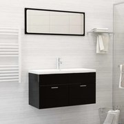 vidaXL Lavatório embutido c/ torneira 91x39x18 cm cerâmica branco
