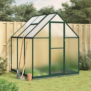 vidaXL Estufa com estrutura de base 169x169x202 cm alumínio verde