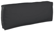 Conjunto de Almofadas de Palete 2 Peças Preto Tecido Oxford