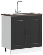 vidaXL Armário baixo lavatório Kalmar 80x46x81,5 cm preto