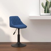 vidaXL Banco de bar veludo azul