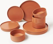 Conjunto de loiça artesanal Lowri, 4 pessoas, conjunto de 12