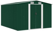 vidaXL Abrigo de jardim 257x298x178 metal verde