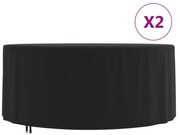 vidaXL Capas p/ mobília de jardim 2 pcs Ø 182x71 cm tecido oxford 420D