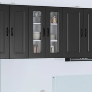 vidaXL Armário de Cozinha Kalmar Preto 60 x 31 x 80 cm