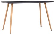 vidaXL Mesa de jantar 120x60x74 cm MDF cor cinzento e carvalho