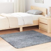 Tapete shaggy de pelo alto NAVARRA 120x120cm cinzento prateado