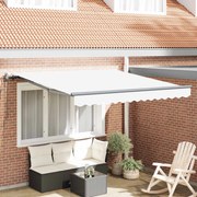 vidaXL Toldo Retrátil Branco 300 x 250 cm tecido