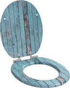 vidaXL Assento de Sanitário com Fechamento Suave Azul 44 x 38 cm