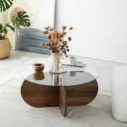 Mesa de Centro Bubble – Nogueira – 75x35x75 cm