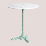 Mesa De Bar Redonda Em Mármore Moka Ilha Paraíso Verde & Ø70 Cm - Sklum