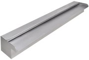 vidaXL Fonte para piscina retangular 90 cm aço inoxidável
