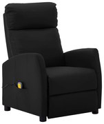 vidaXL Poltrona de massagens couro artificial preto