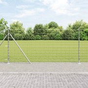 Cerca de Campo vidaXL 1.2x50 m Aço Galvanizado, Postes de Cerca vidaXL