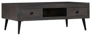 vidaXL Mesa de centro madeira de mangueira maciça 100x60x35 cm
