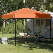 vidaXL Tenda de Toldo Manual Laranja 243 x 243 x 251 cm tecido