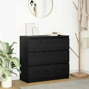 vidaXL Aparador 80x35x76 cm derivados de madeira carvalho preto