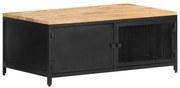 vidaXL Mesa de centro 90x50x37 cm madeira de mangueira áspera maciça