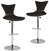 vidaXL Bancos de bar 2 pcs couro artificial castanho