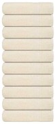 vidaXL Toalhas de mãos FROGN 10 pcs 50x100 cm 360 g/m² creme