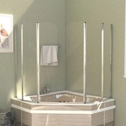 Cabines de duche 2 pcs 104x130 vidro temperado transparente