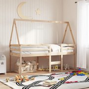 vidaXL Telhado de cama infantil 209x95,5x88 cm madeira pinho maciça