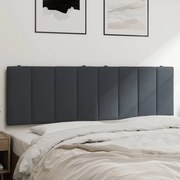 Almofadão de cabeceira 160 cm veludo cinzento-escuro